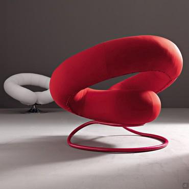 Polis design modern armchair with fixed RAL base