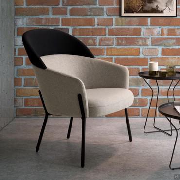 Metropolitan design armchair Just with metal legs