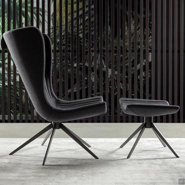 Wrap-around and swivel armchair Colibrì by Bonaldo