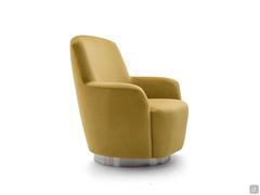 Yoko swivel armchair shown here in the high-back version