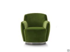 Yoko swivel armchair shown here in the low-back version