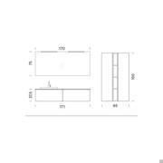 Bathroom cabinet N80 Atlantic - Dimensions