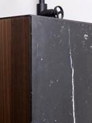 Etoile bathroom vanity side in marble matching the top