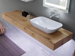 Atlantic big shelf for countertop sink Atlantic, available in several materials and with customisable width