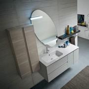 N51 - Atlantic bathroom unit with 2 doors and 2 drawers, and Bliz basin