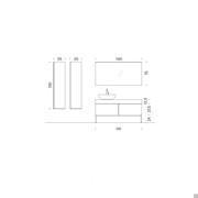 Bathroom cabinet N89 Atlantic - Dimensions