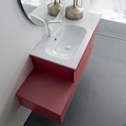 The Milk 105 SX washbasin in glossy white ceramic