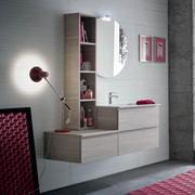 N50 - Atlantic bathroom vanity with drawers and side cabinet