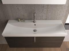 Set Up basin in gloss white ceramic