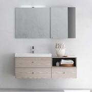 Atlantic bathroom unit with 2 drawers in 263 Reno wood-effect melamine