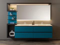 HPL bathroom cabinet with double washbasin Vittoria 02