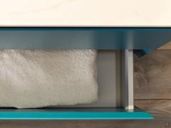 Top view of the lower drawer of the washbasin base unit