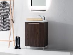 Oasis washbasin cabinet in Pecan melamine - 60 cm