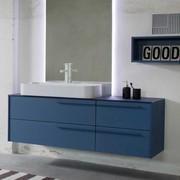 Atlantic bathroom composition in matt lacquer (C3 Indaco)