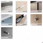 The handle models available for the Oasis L03 laundry-room composition