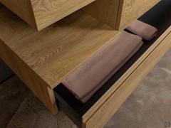 Lower drawer with opening by nailing and top shelf