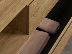 Wide range of veneer finishes offered for the N74 Atlantic bathroom cabinet