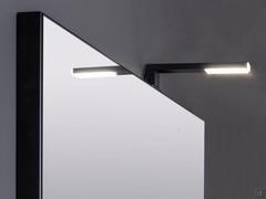 Detail of the mirror with black profile and Ziko spotlight