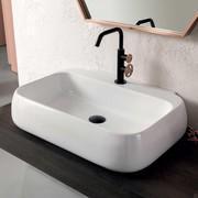 Soap washbasin with mixer hole on the washbasin