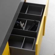 Deep drawer equipped with 3 internal organisers in an Orion Grey finish