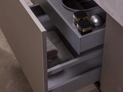 The center drawer of the N97 Atlantic bathroom cabinet features a shaped inner drawer