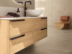 Frame Tuttofuori vanity unit, here in the double-drawer version, juxtaposed with another base unit of the same size