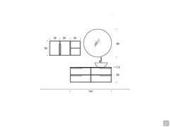 Mobile bagno in stile nordico N101 Frame - dimensioni composizione