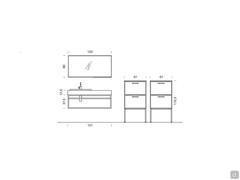 Bathroom cabinet with iron frame N107 - dimensions 