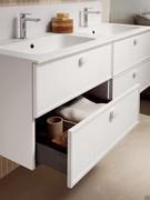 140 cm hanging bathroom cabinet N102 Frame - Opening Legrabox drawer, to which one or more internal organizers can be added