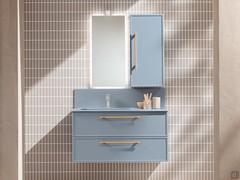 Under-sink cabinet with integrated basin Frame Consolle, customizable with double-drawer, single-drawer or door fronts