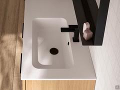 Under-sink cabinet Frame Consolle, also available with off-center tub on 95 cm widths