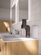 Tekor top with double basin - with back splashback cm h.20