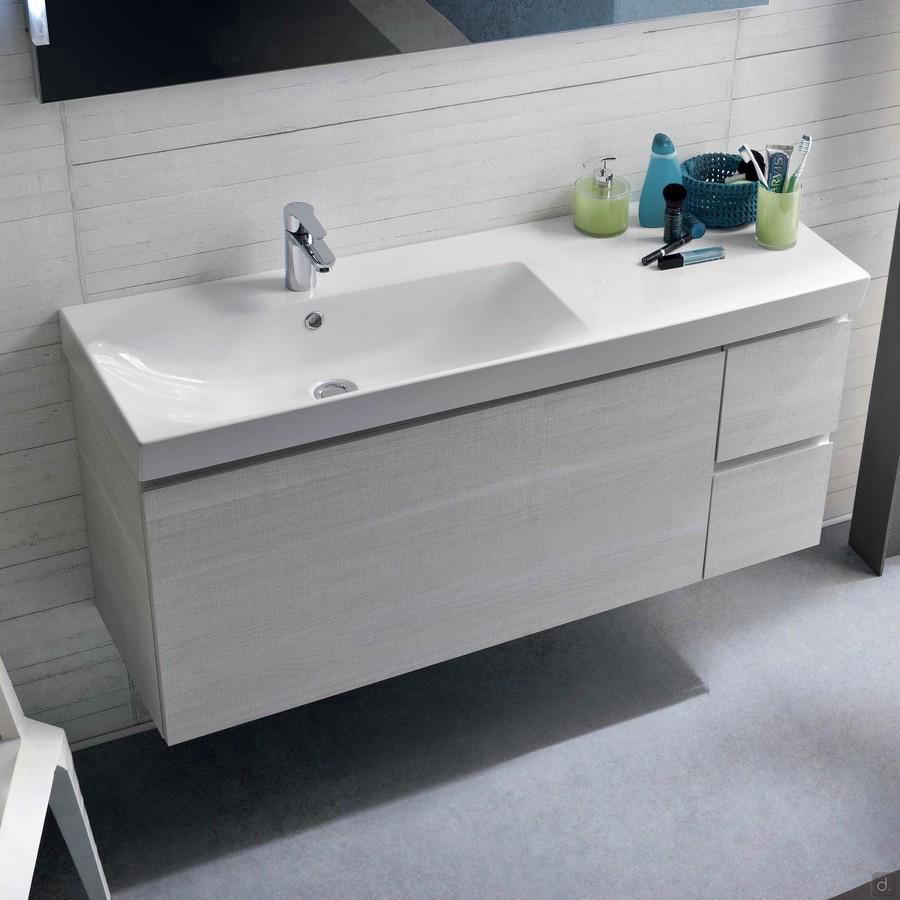 N47 - Atlantic large wall hung vanity unit in 215 platinum special melamine