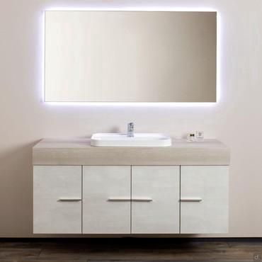 N64 Atlantic suspended bathroom vanity with 4 doors