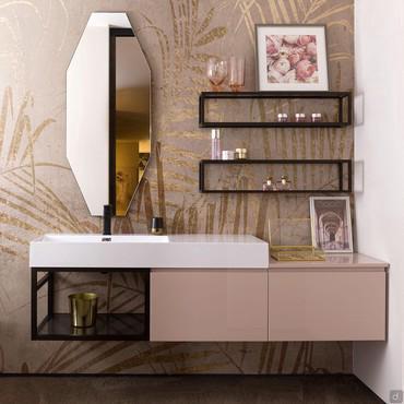 Wall-mounted bathroom cabinet with washbasin N77 Atlantic