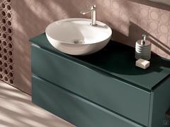 All-out basin unit Atlantic in the reduced depth of only 37 cm, matt lacquered M8 Comodoro