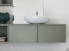 Base unit with basin drawer in matt lacquer on 290 Cross - Agave melamine board