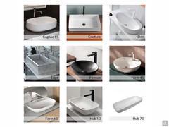 Overview of all-flush basins available on the Atlantic base p.50 - Part 2/4