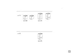 Atlantic modern wall-hung bathroom cabinet p.62 - Models and dimensions