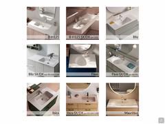 Overview of console washbasins available on the Atlantic base p.50 - Part 1/2