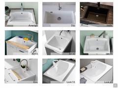 Washbasins available for the Oasis laundry storage unit - Part 1/2