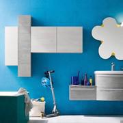 Atlantic modern bathroom wall unit - 554 Mirò and 552 Hielo ashwood melamine finishes (finish not available)