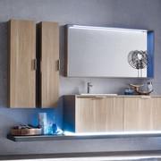 Atlantic bathroom wall units - 1-door model - cm 25 / 35 h.119,3 - with 808 Bruges oak melamine finish (finish not available)