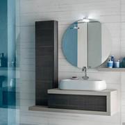 Atlantic modern bathroom wall unit combined with products from the same collection