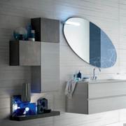 Atlantic modern bathroom wall unit combined with products from the same collection