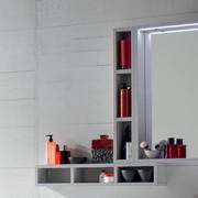 Atlantic / Frame Slim bathroom box shelf in 211 Igloo melamine finish