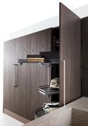 Oasis corner column cupboard with pull-out trays