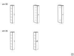 Oasis laundry-room column cupboard - models available with width of 30 and 35 cm