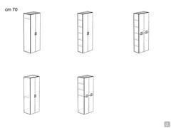 Oasis laundry-room column cupboard - models available with width of 70 cm