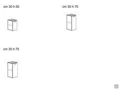 Laundry cabinet unit Oasis - available models with width cm 30 and 35